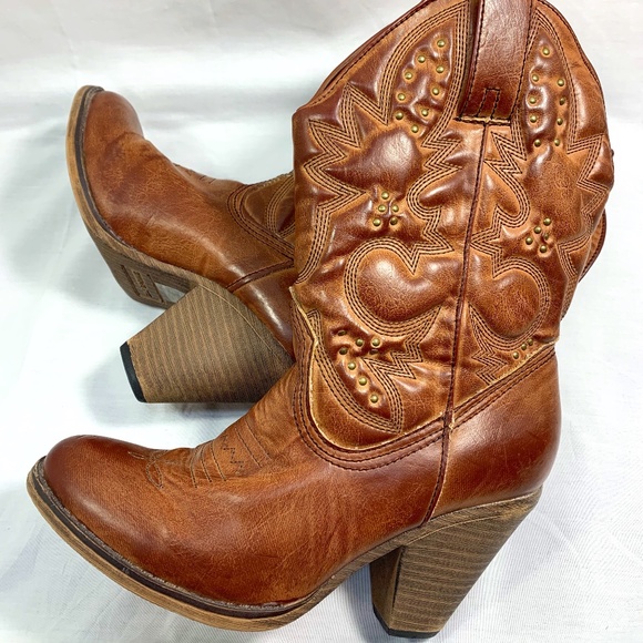 Call It Spring Shoes - Call It Spring Vegan Leather Cowboy Boots Heels